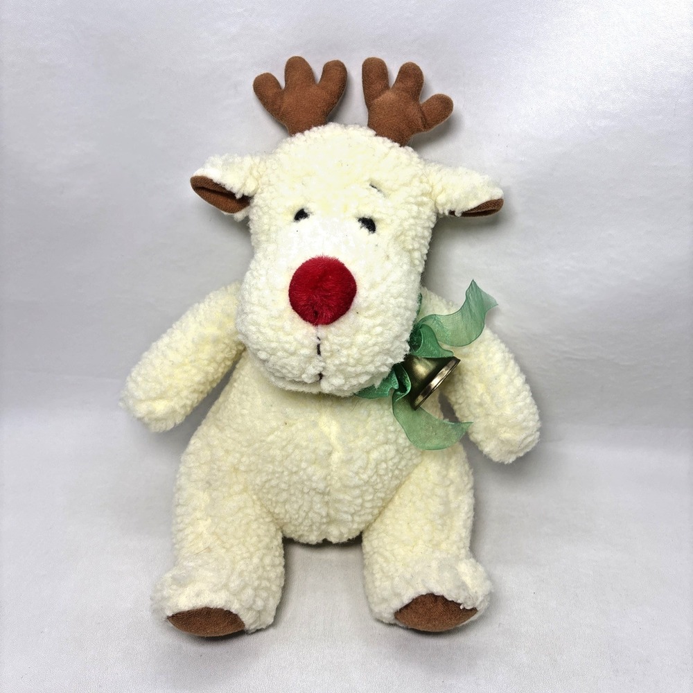 Prestige Toy Corp Christmas Creme Reindeer Vintage 90s Stuffed Animal Plush Deer